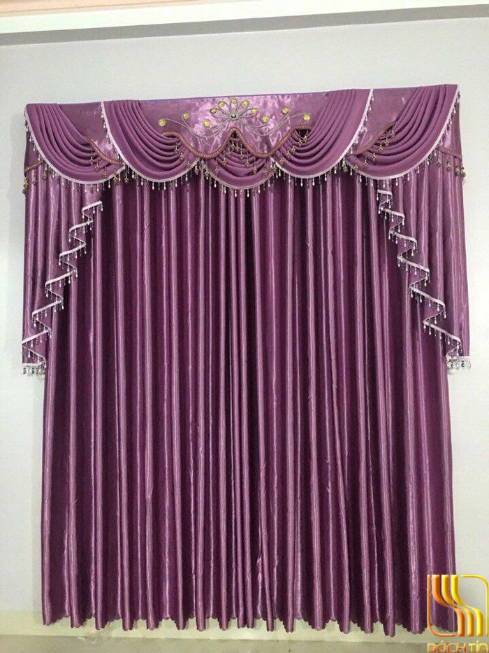 rèm phòng khách yếm võng màu tím đẹp tại Đà Nẵng