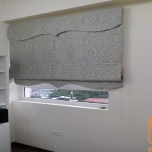 rèm roman màu ghi hoa văn chìm tại đà nẵng