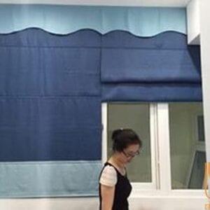 rèm roman màu xanh đậm tại đà nẵng