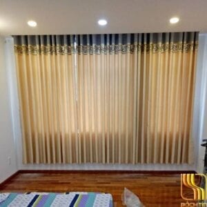 Màn cửa phòng ngủ màu vàng kem đẹp tại Đà Nắng