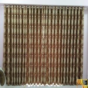 Màn vải ngấm hoa nâu cho phòng khách tại Đà Nắng