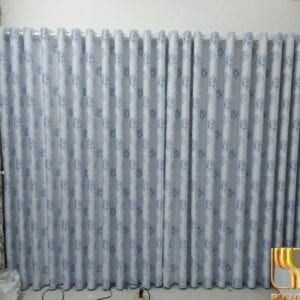 Màn vải gấp trắng xanh cho phong ngủ
