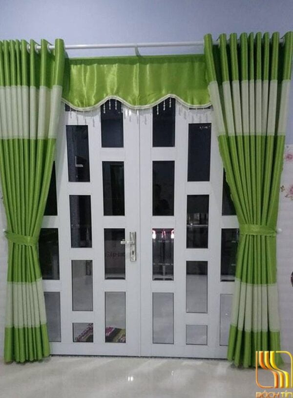 Rèm cửa phòng khách xanh lá chuối tại Đà nẵng