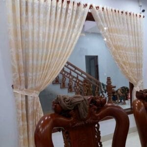 Rèm voan hoa một lớp trang trí tại Đà Nẵng