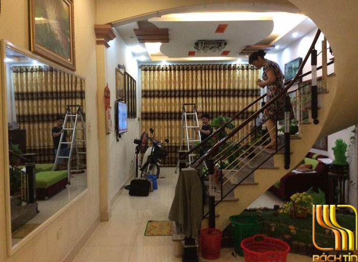 rèm cửa chính phòng khách màu nâu giá rẻ ở Đà Nẵng