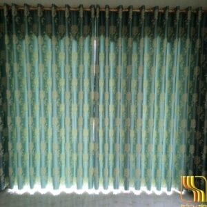 rèm vải xanh hoa siêu đẹp và mát ở Đà Nẵng