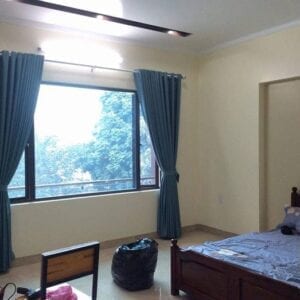 rèm vải xanh trơn chống nắng đục ode đẹp ở Đà Nẵng